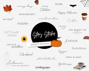 100+ Instagram Story Stickers | Autumn Halloween decoration