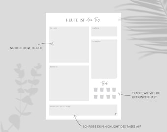 Planner Bundle | Daily Planner To Do List Menu Planner Shopping List | Digital Download Printable A4 A5