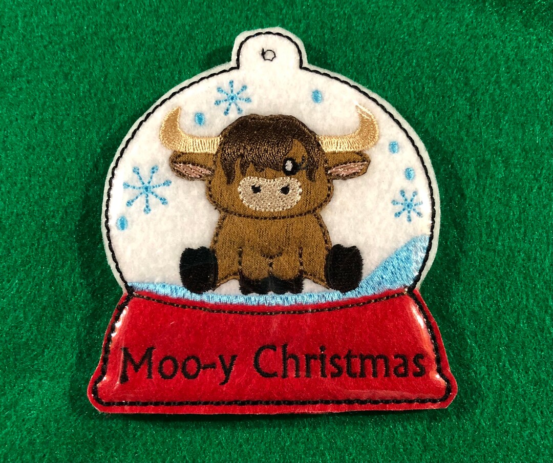 Highland Cow Snow Globe Ornament Etsy