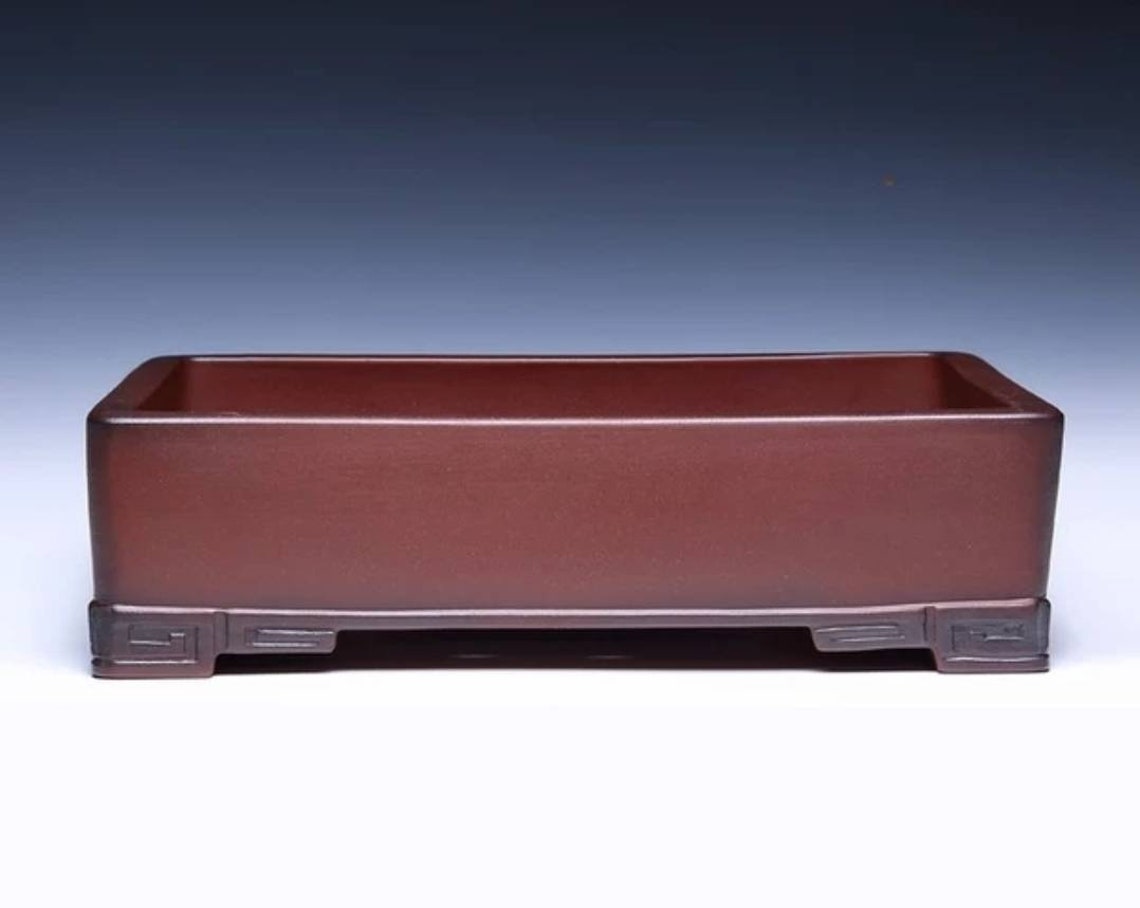 Yixing handmade bonsai pot rectangular bonsai pot simple retro Etsy