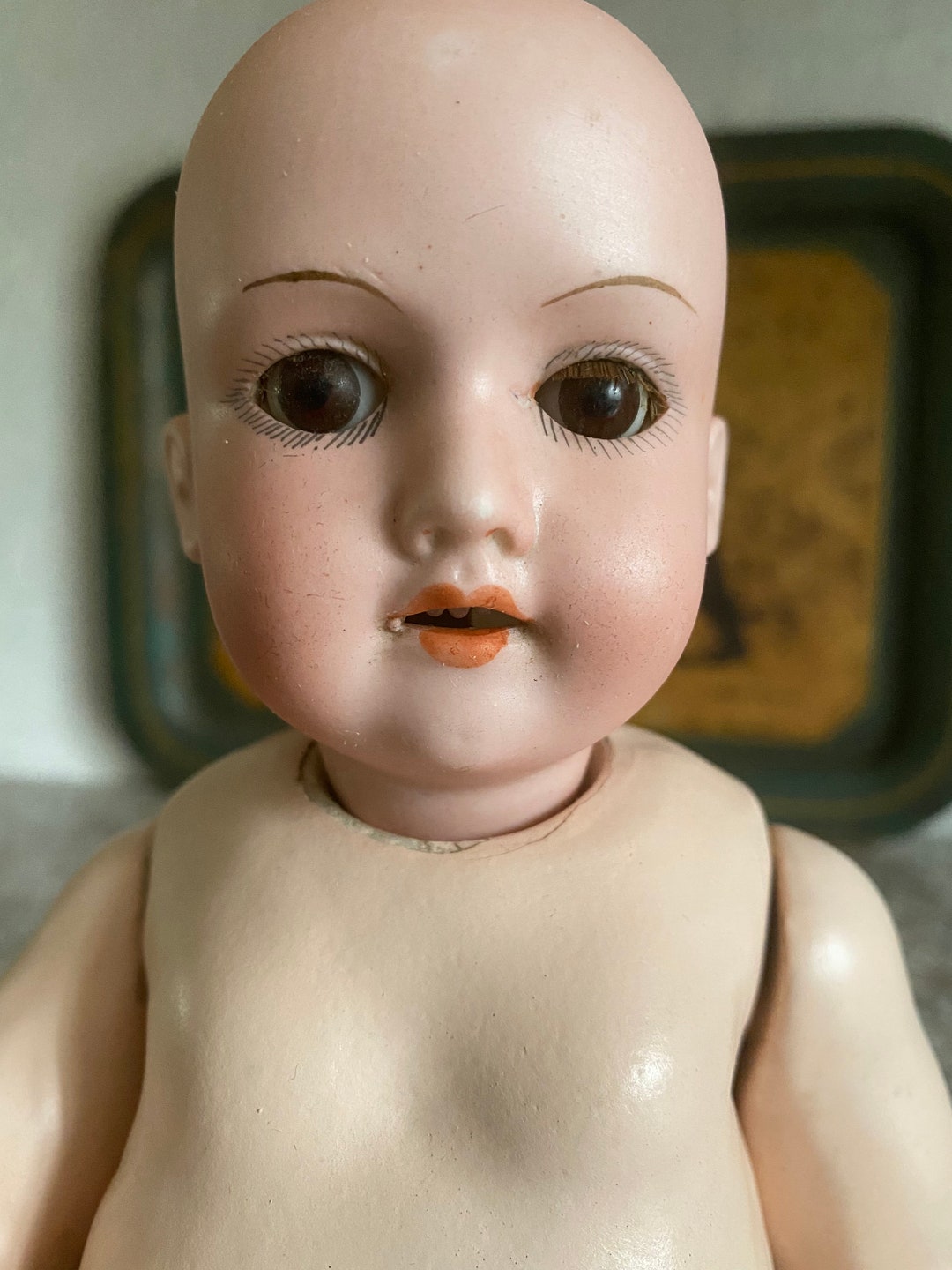 Antique Armand Marseille Bisque headed doll A&M 390 19th century
