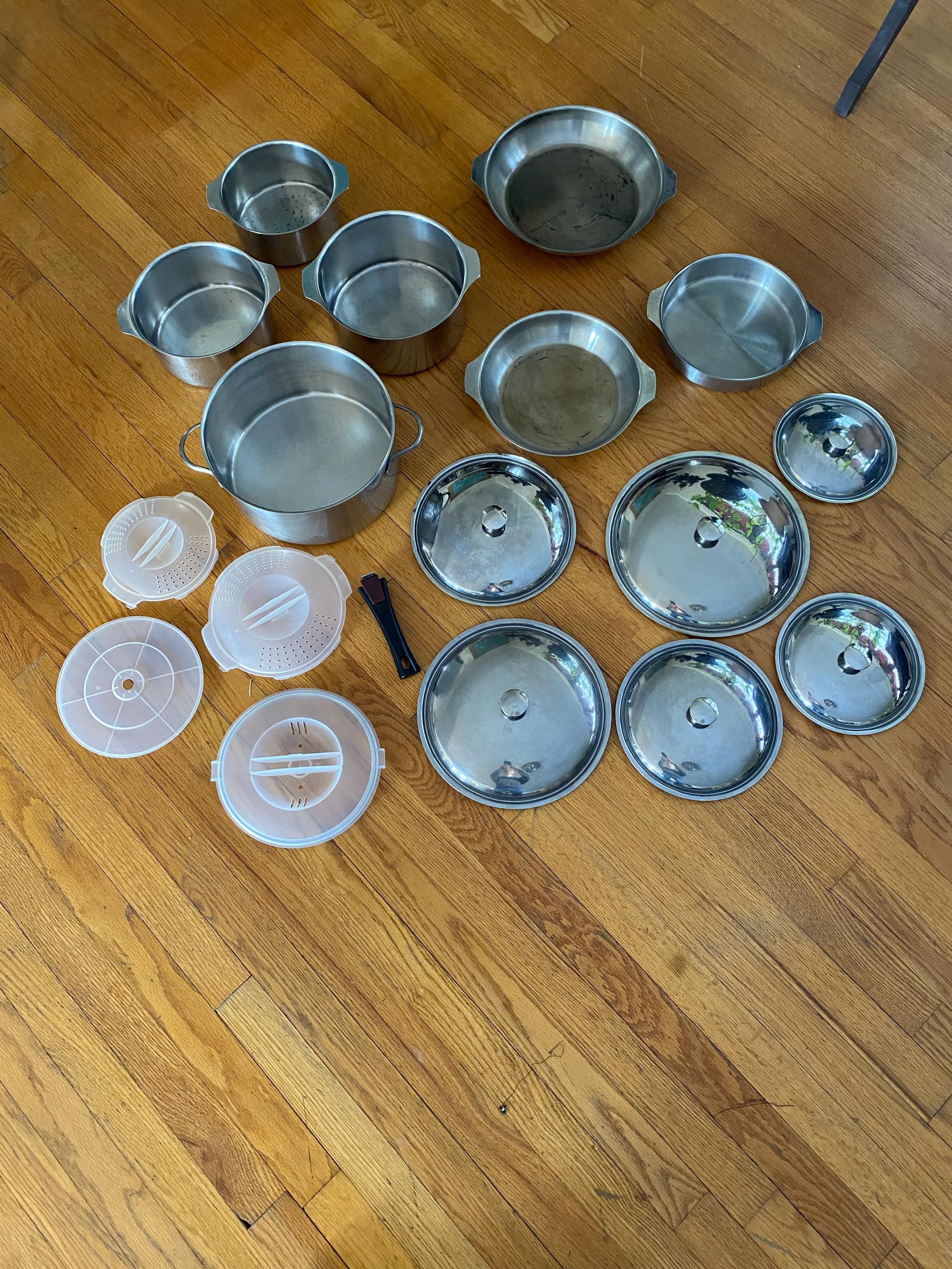 Triplinox 18 piece Stainless Steel & Copper Pots and Pans Set w/lids ~ Made in France