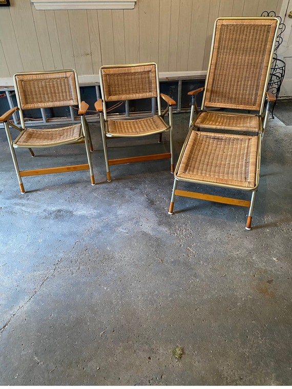 Vintage Mid Century Telescope Furniture Company Rattan Patio Vintage Mid Century Telescope Furniture Company Rattan Patio