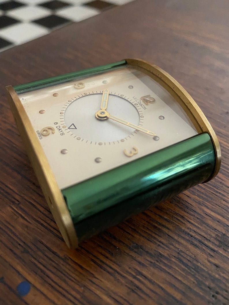 Jaeger Lecoultre 8 Day Alarm Swiss Travel Desk Clock Etsy