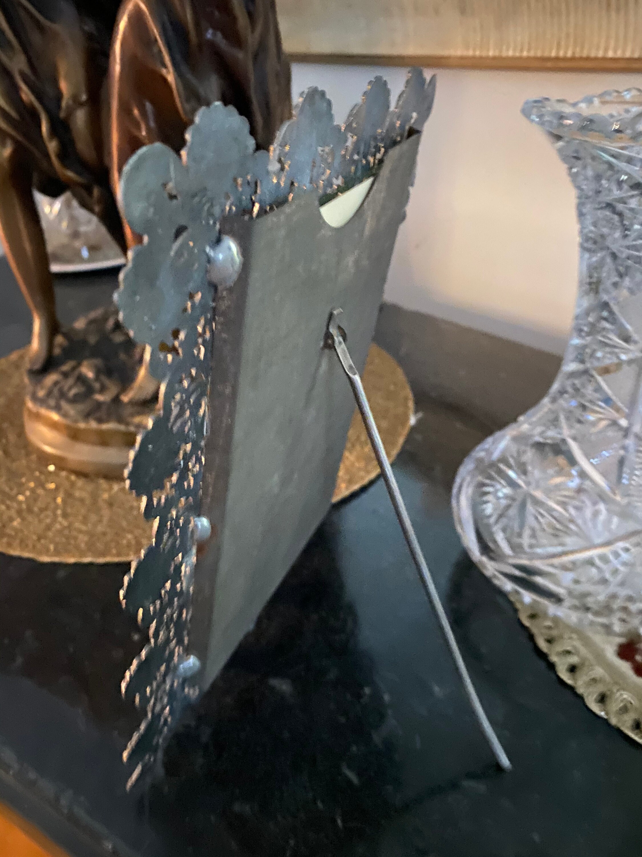 Antike Zinn viktorianischen Metall verziertschrank Fotografie | Etsy