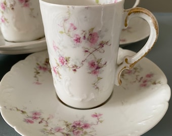Theodore Haviland Limoges  Demitasse Cup & Saucer