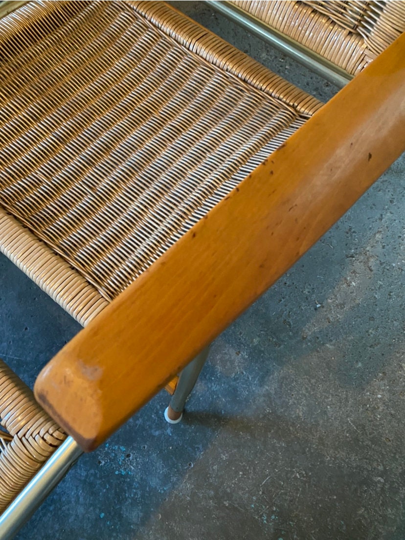 Vintage Mid Century Telescope Furniture Company Rattan Patio Etsy