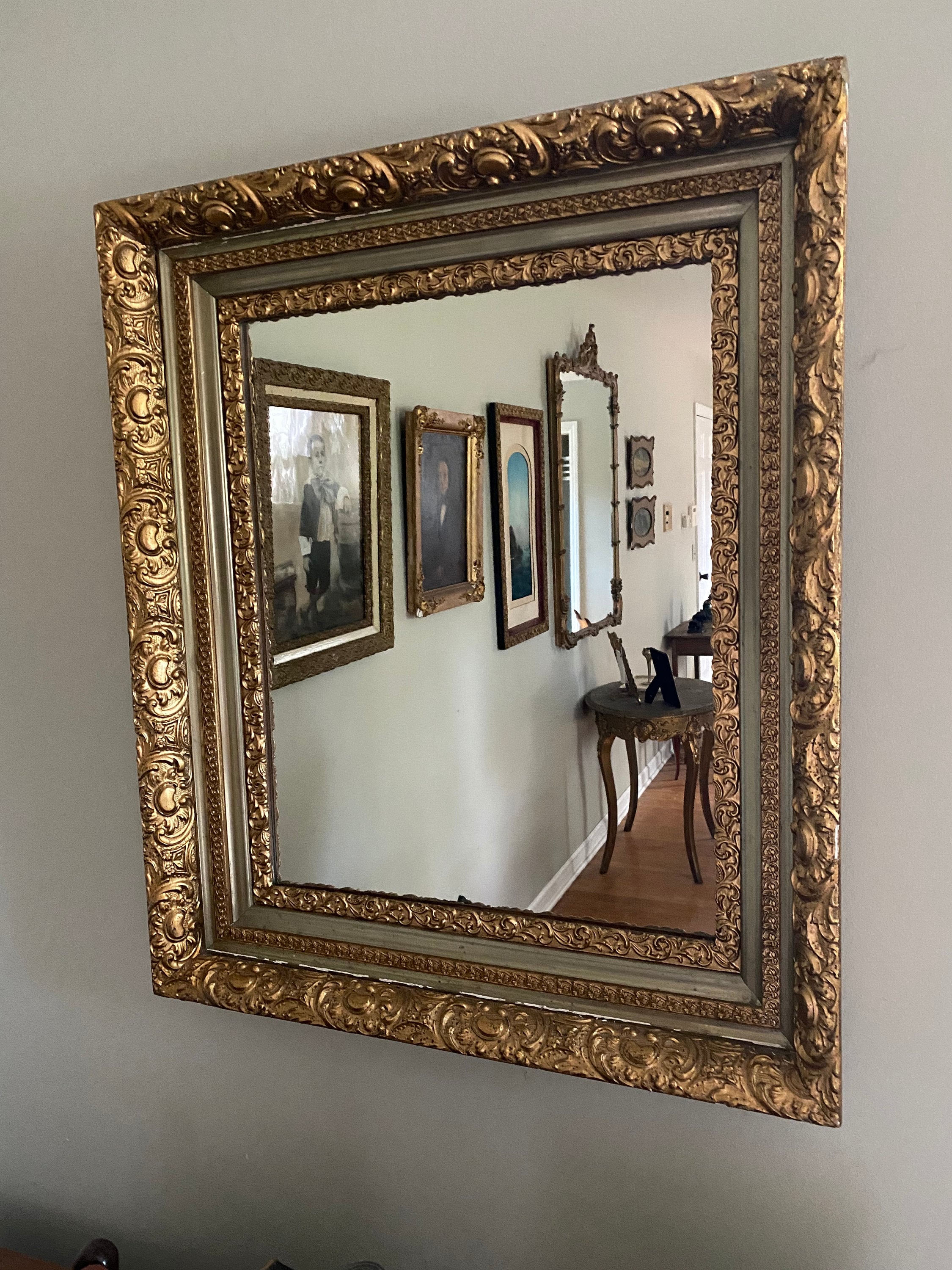 Antique Genuine Gold Leaf Ornate Mirror - Etsy