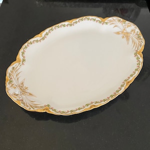 Haviland Limoges &#39;CLOVER LEAF&#39; Platter ~ Schleiger No. 98 Pattern Antique