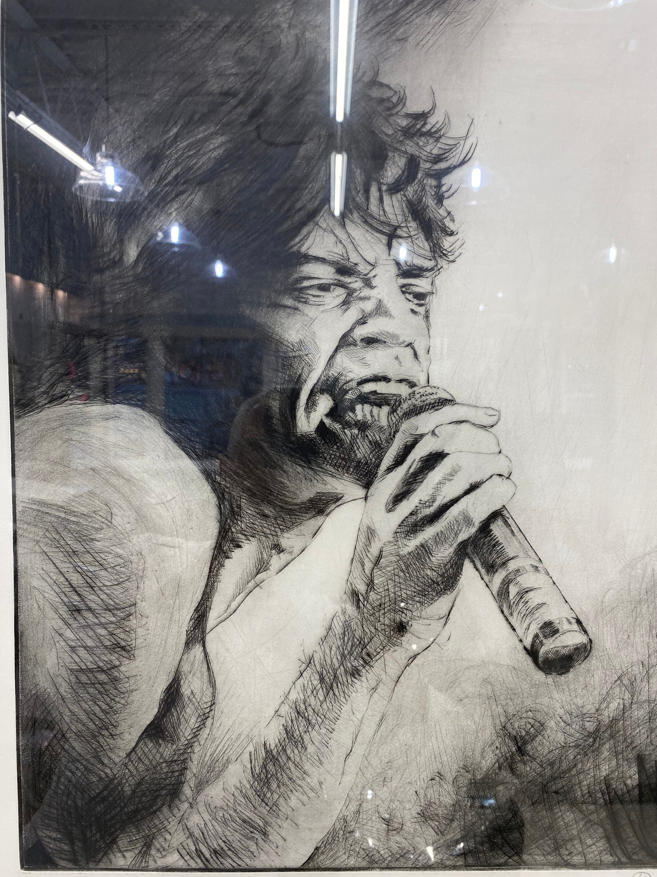 版画　　ミック・ジャガー（ローリング　ストーンズ）ロン・ウッド作 ミック・ジャガー 完売エディション 150枚「ROLLING STONES SUITE 1