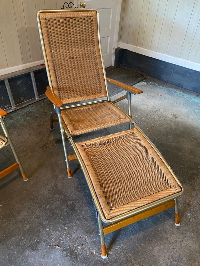 Vintage Mid Century Telescope Furniture Company Rattan Patio Etsy