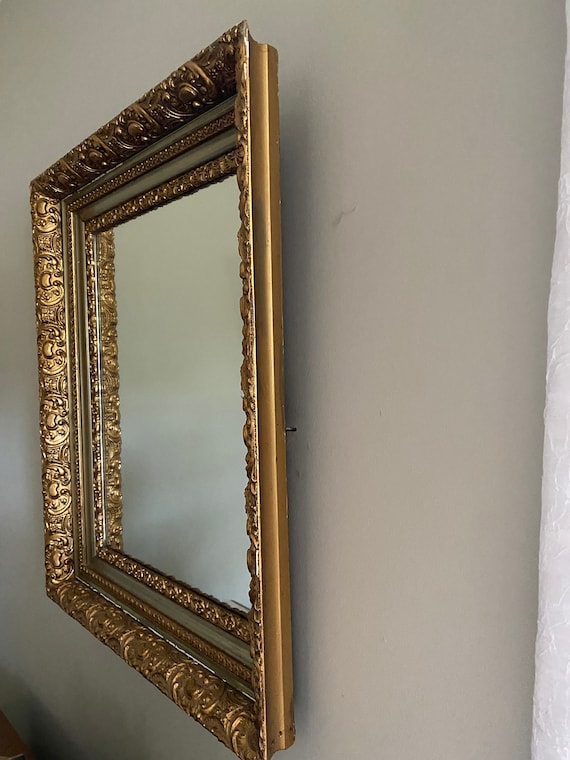 Antique Genuine Gold Leaf Ornate Mirror - Etsy
