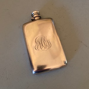 Antique Gorham Sterling Silver Gentleman’s Flask w/ Monogram # 0185