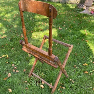 Civil War antique folding Camp Chair