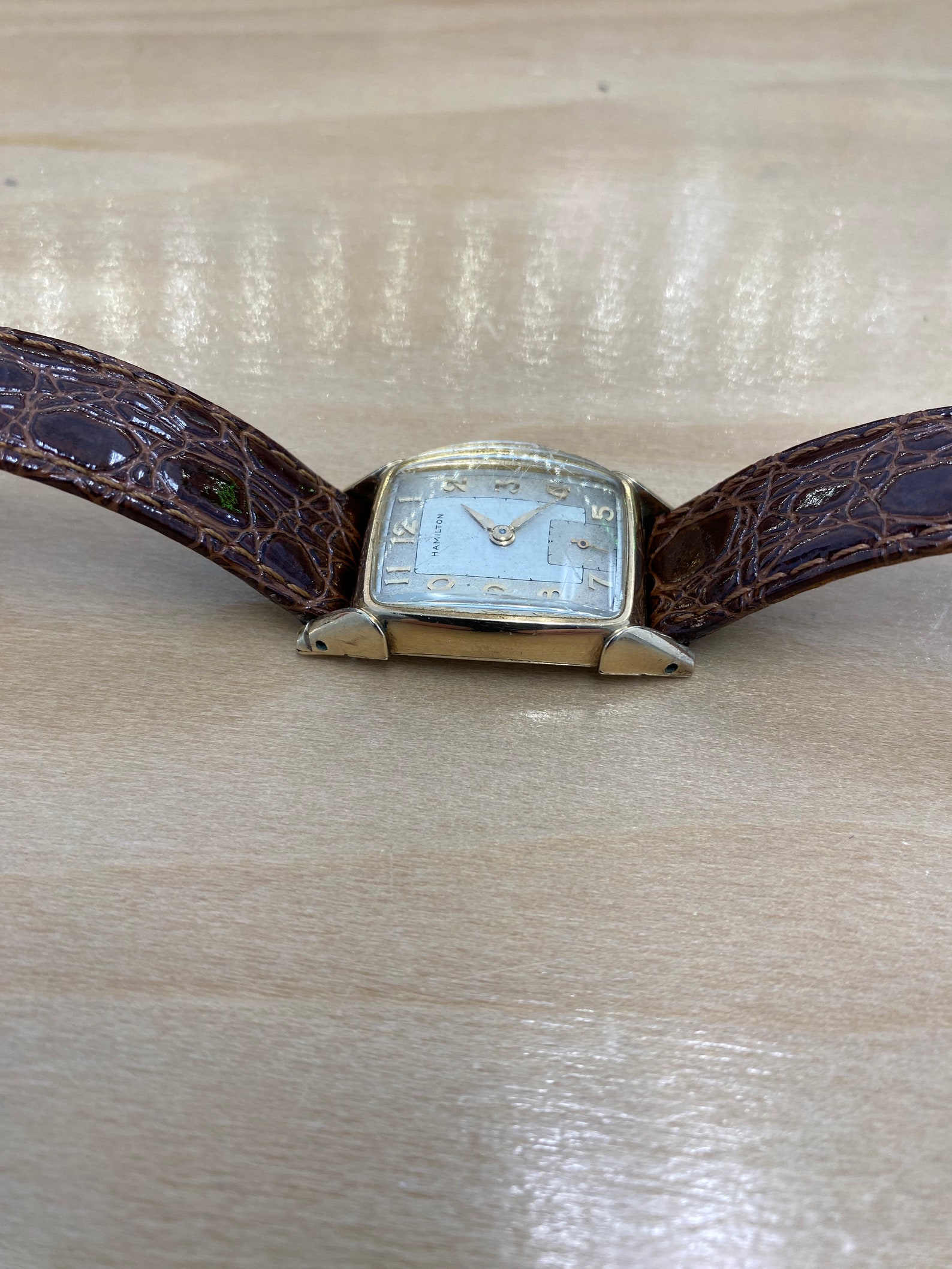 Vintage Hamilton 10k Gold Filled Tonneau Shape Art Deco Wrist Watch C ...