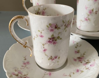 Theodore Haviland Limoges  Demitasse Cup & Saucer