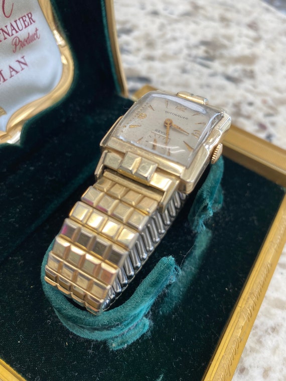 Exquisite Wittnauer REVUE 10k Gold Filled Mechanical Men's Exquisite Wittnauer REVUE 10k Gold Filled Mechanical Men's