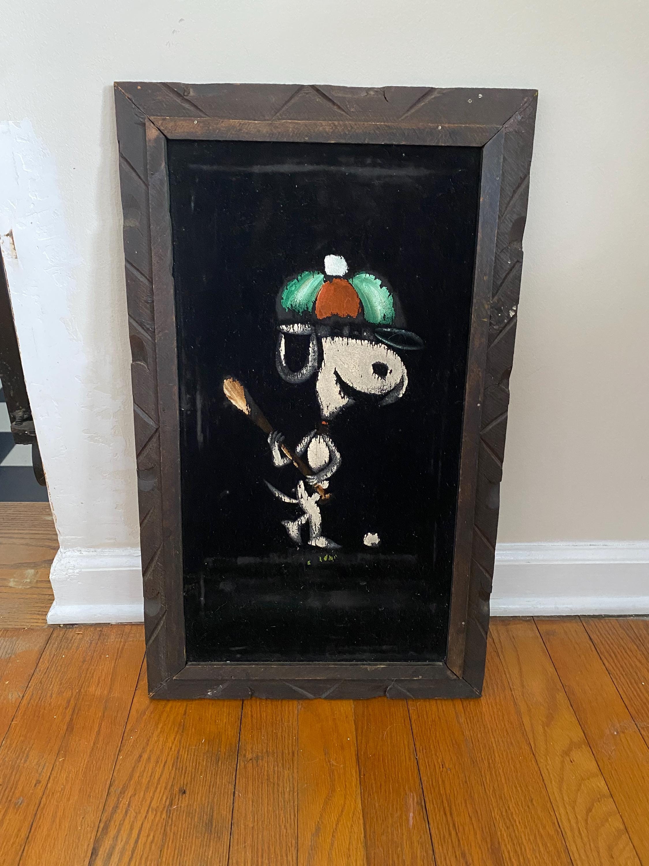 Snoopy Velvet Painting - Etsy