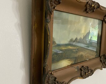アンティーク木製金箔装飾絵画額縁 - Etsy 日本