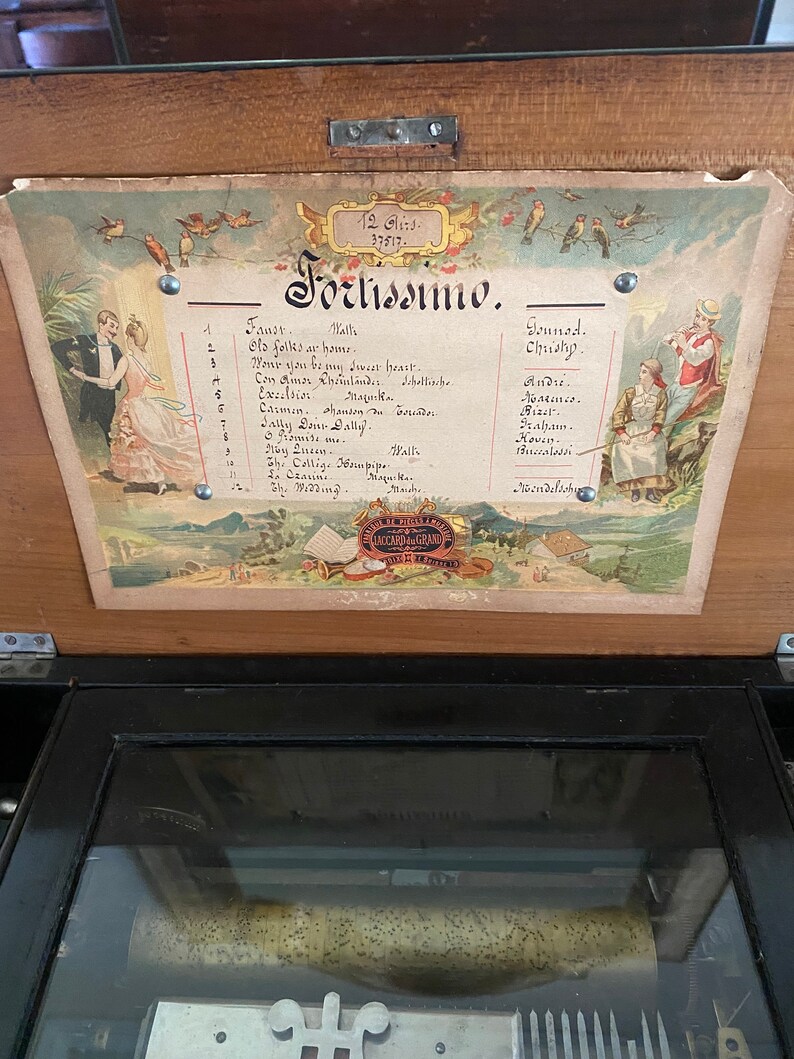 Jaccard Du Grand St. Croix Suisse 12 Airs Fortissimo Cylinder Music Box