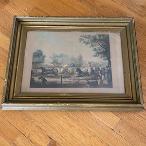 CARLE Vernet ( 1758-1836)  &quot; Course de Chars &quot; color Lithograph