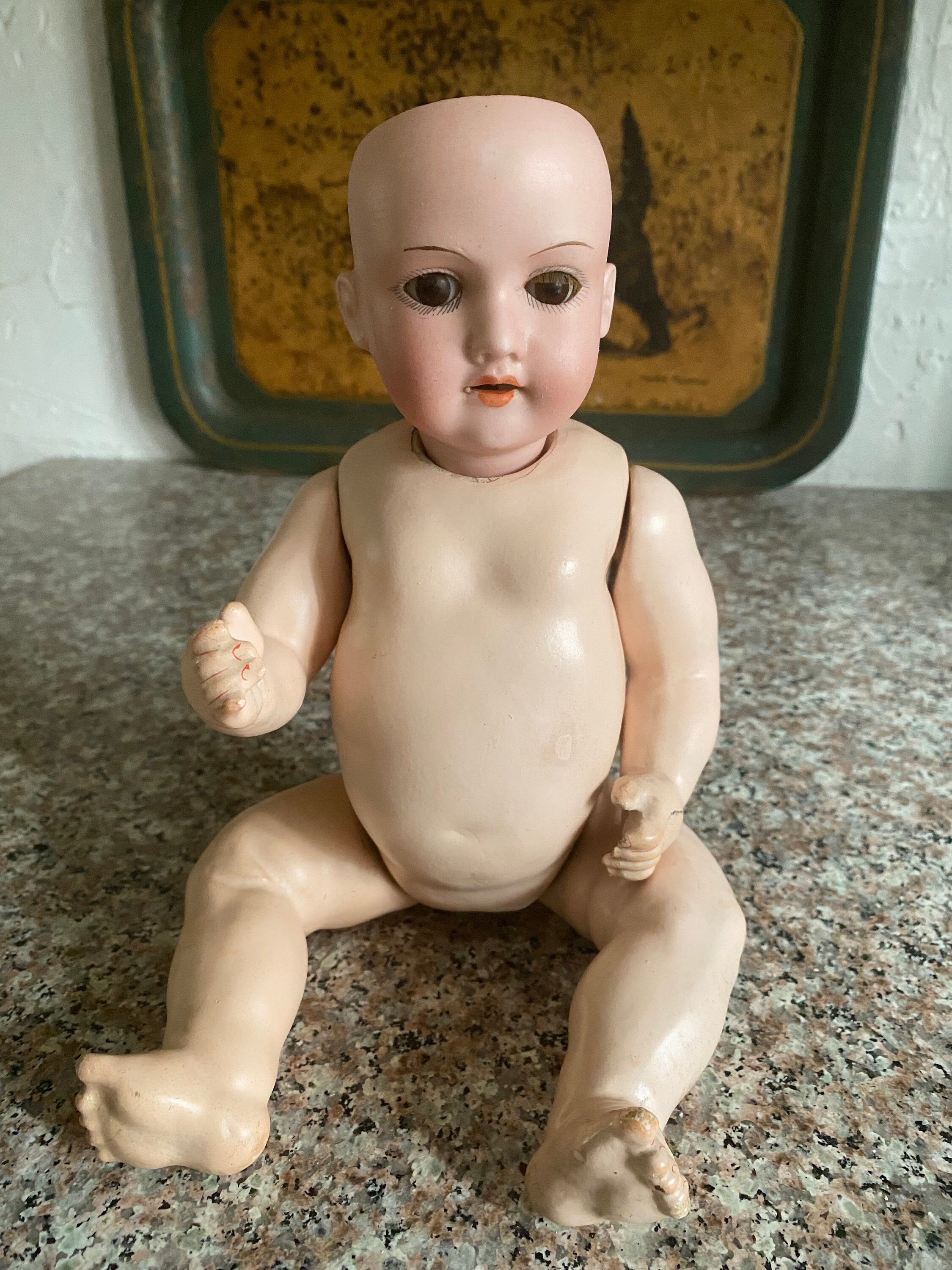 Ancienne Poupée Baby Doll Dolls Armand Marseille, tête en biscuit 36cm