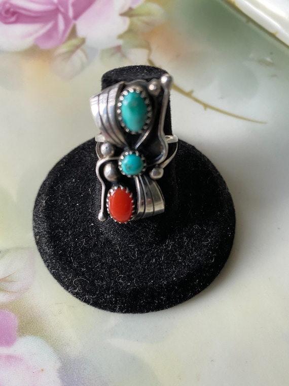 6.5' Wrist Lee Family Vintage Navajo Turquoise Sterling Silver Bracelet 6.5' Wrist Lee Family Vintage Navajo Turquoise Sterling Silver Bracelet