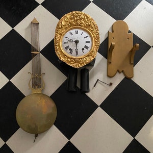 Antiguo reloj de pared de hojalata italiano mario vicente