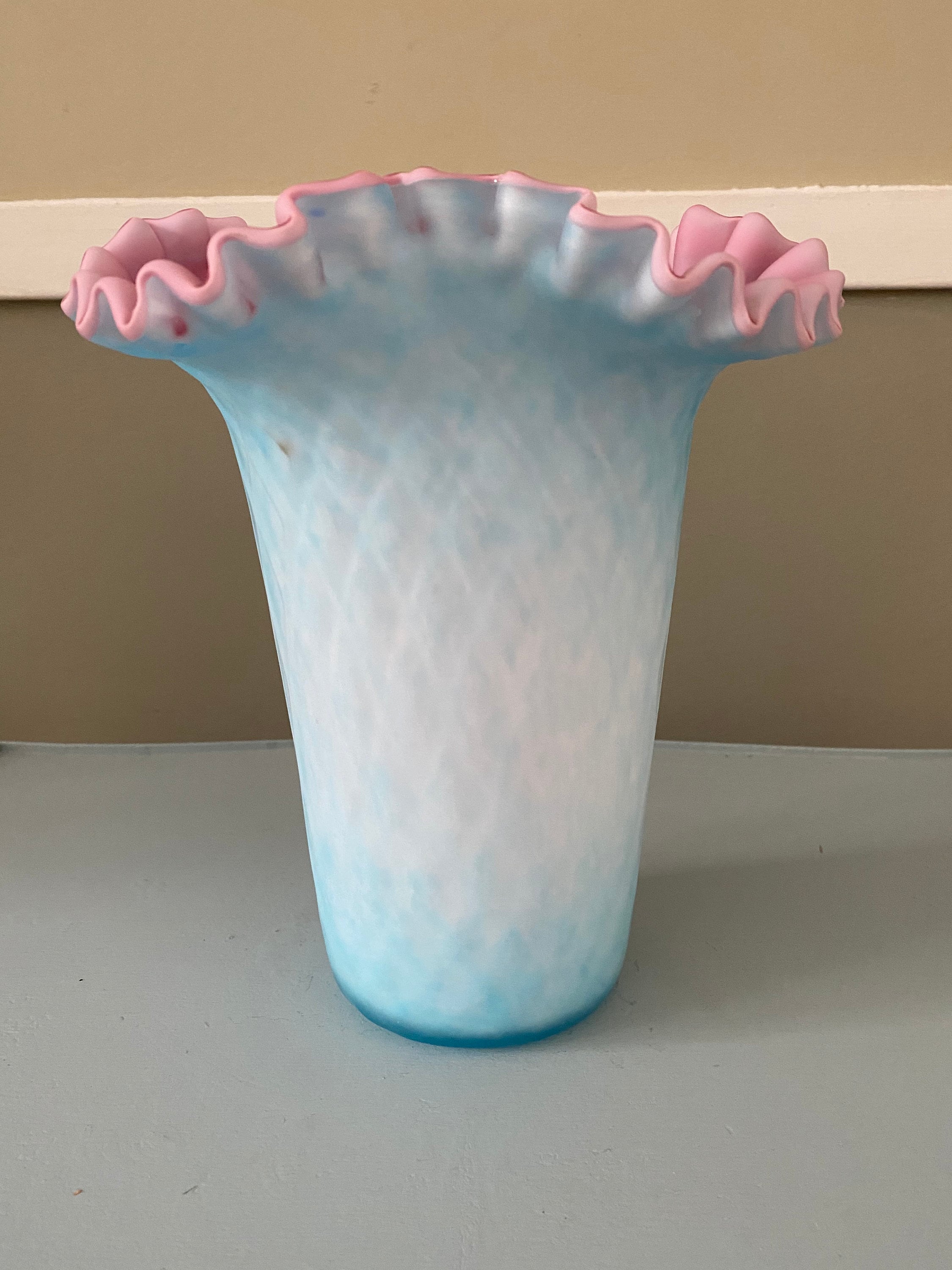 Pairpoint Mt Washington Blue Glass Diamond Quilted