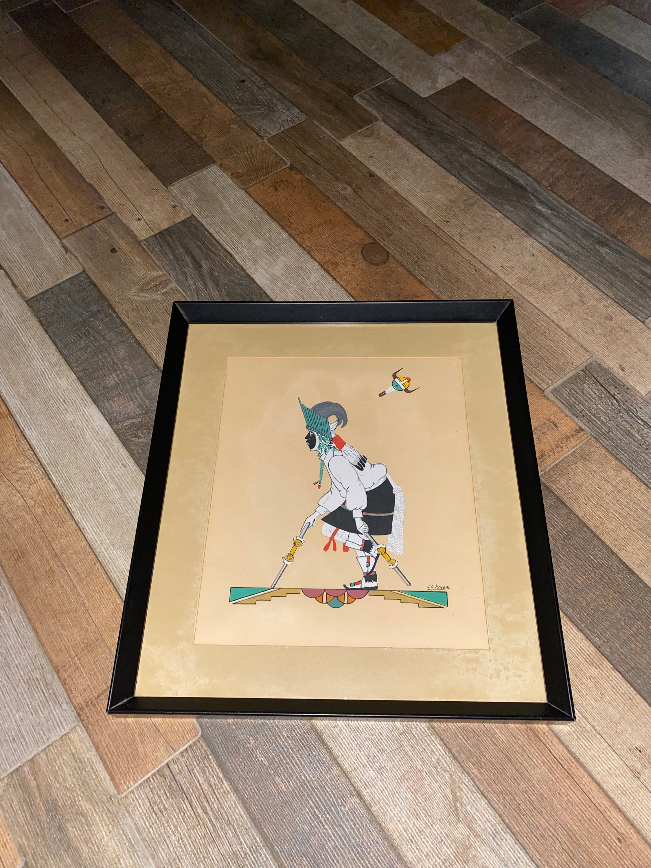Vintage J.D. Roybal ( 1923-1978) Native American Ceremonial Dancer Silkscreen Notepaper