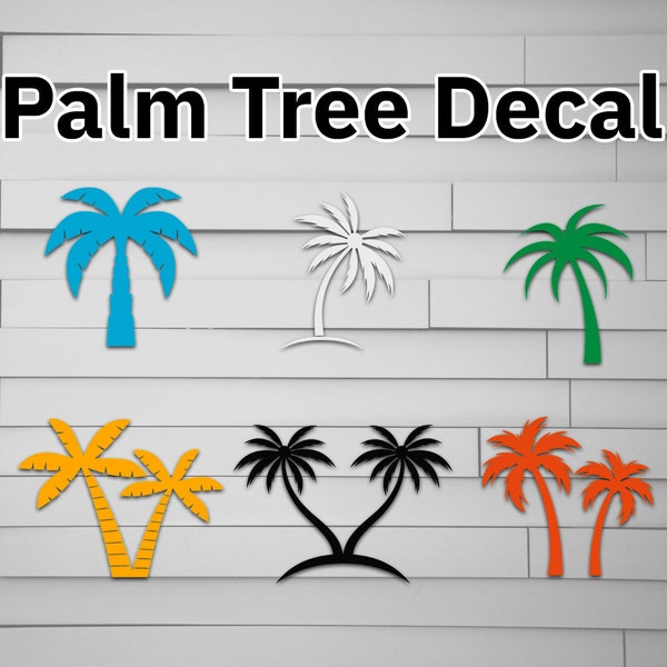 Palm Tree Window Decal Etsy