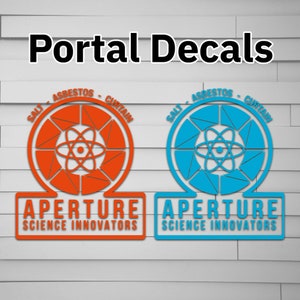 Aperture Science Vinyl Decal (Sticker, Car laptop window tumbler water bottle) video game innovators labs laboratories