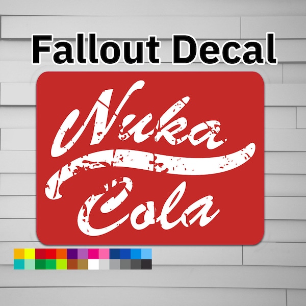 Fallout Nuka Cola Vinyl Decal (Sticker, Car laptop window tumbler water bottle) Vault-Tec video game brotherhood of steel new vegas vaultboy