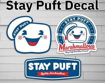 Stay Puft Marshmallows Decal (vinyl sticker ghostbusters for Car laptop window tumbler water bottle) symbol movie ghost buster busters