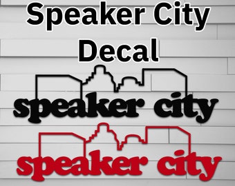 Speaker City Decal (for Car laptop window tumbler water bottle) logo sticker