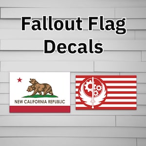 Fallout Flagge Aufkleber Aufkleber, NCR BOS New California Republik Brotherhood of Steel Auto Laptop Fenster Tumbler Wasserflasche Videospiel Bild 1