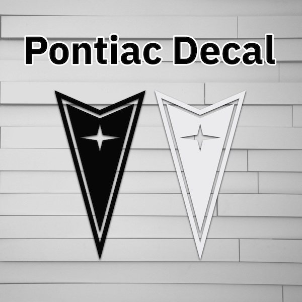 Pontiac Vinyl Decal (Sticker, Car, Laptop, Window, Tumbler) firebird, trans am, GTO