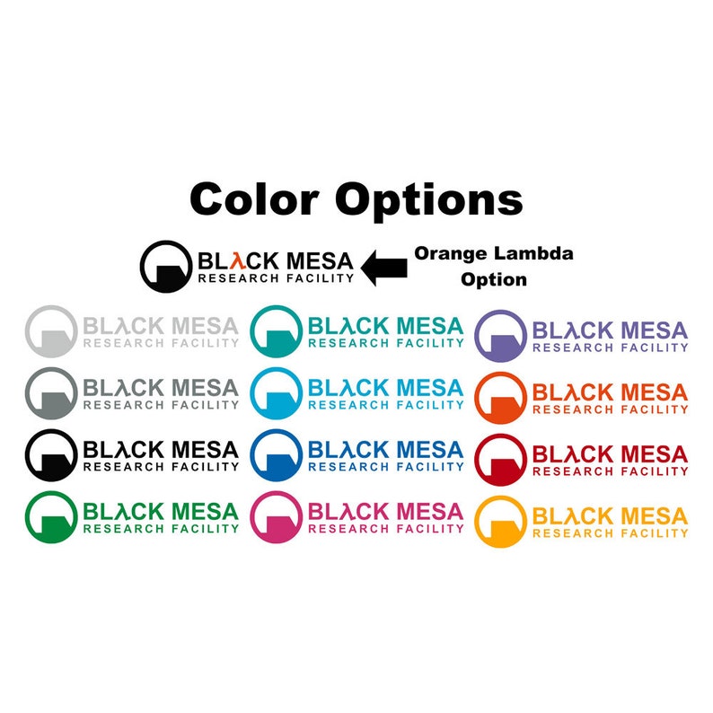 Black Mesa Vinyl Aufkleber Aufkleber, Aufkleber, Auto, Laptop, Fenster, Becher, Wasserflasche Videospiel Innovators Labs Wissenschaft Bild 3