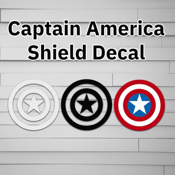 America Shield Decal (for car, window, laptop, water bottle tumbler) sticker super hero comic book