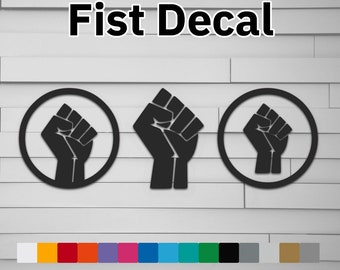 Fist Decal Black Lives Matter Resist BLM (vinyl Sticker, Car laptop window tumbler water bottle)