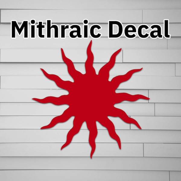 Mithraic Decal, Sticker, Stack, Symbol, Car Decal laptop decal window sticker raised by wolves