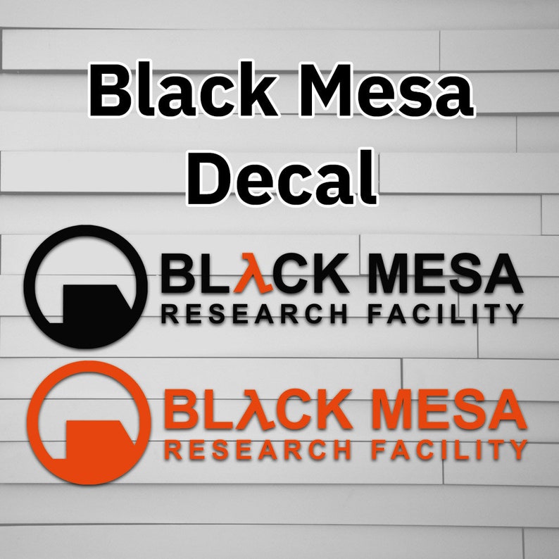 Black Mesa Vinyl Aufkleber Aufkleber, Aufkleber, Auto, Laptop, Fenster, Becher, Wasserflasche Videospiel Innovators Labs Wissenschaft Bild 1