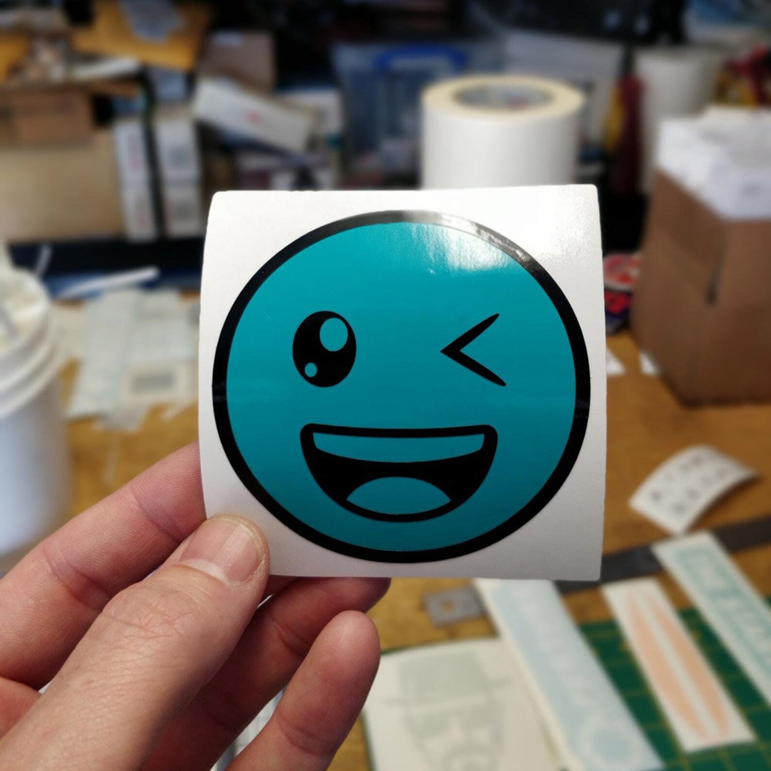 Emoji Vinyl Decal Sticker Tumbler Decal Smiley Face Sticker Etsy