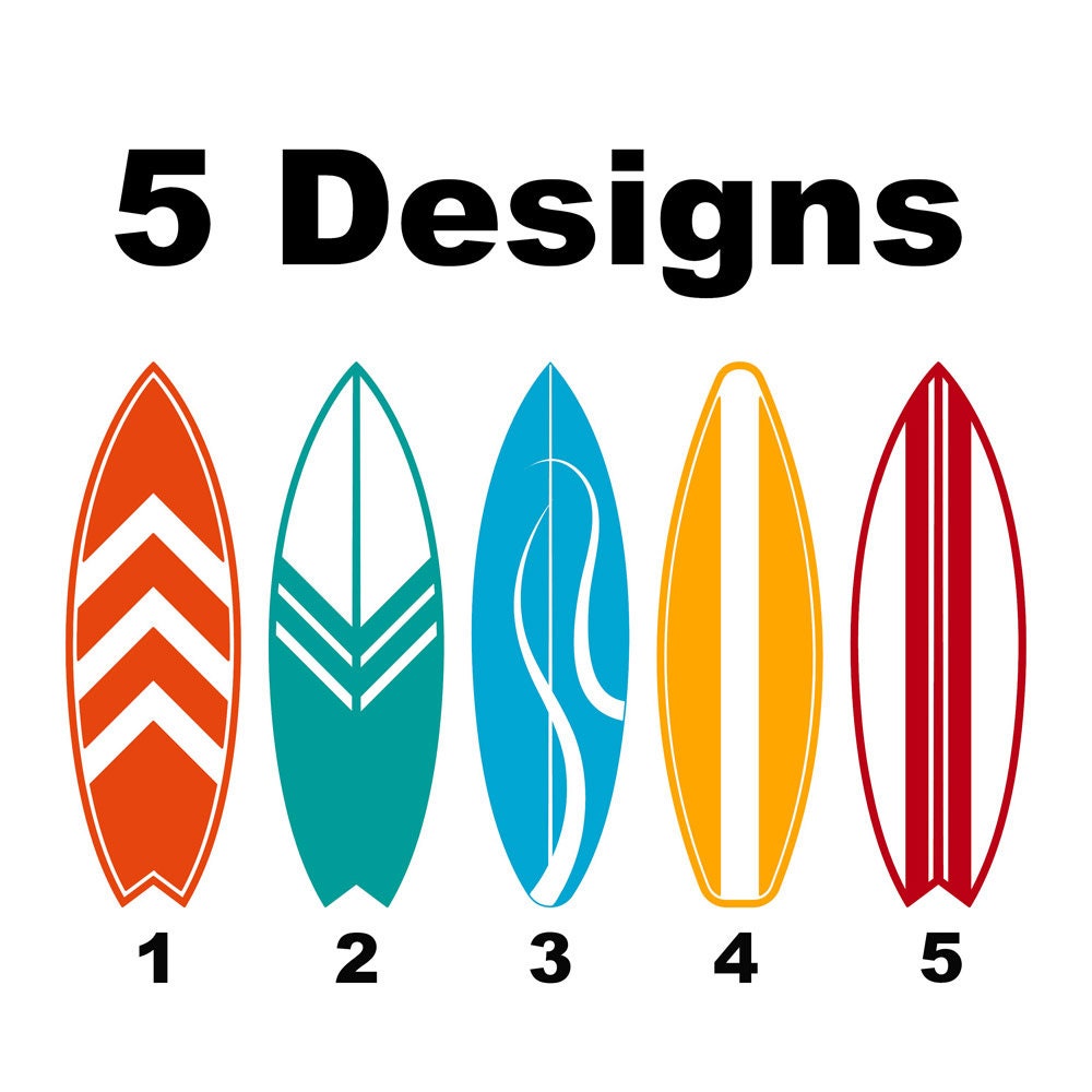 Surfboard Decal sticker surf board beach summer surfing Etsy
