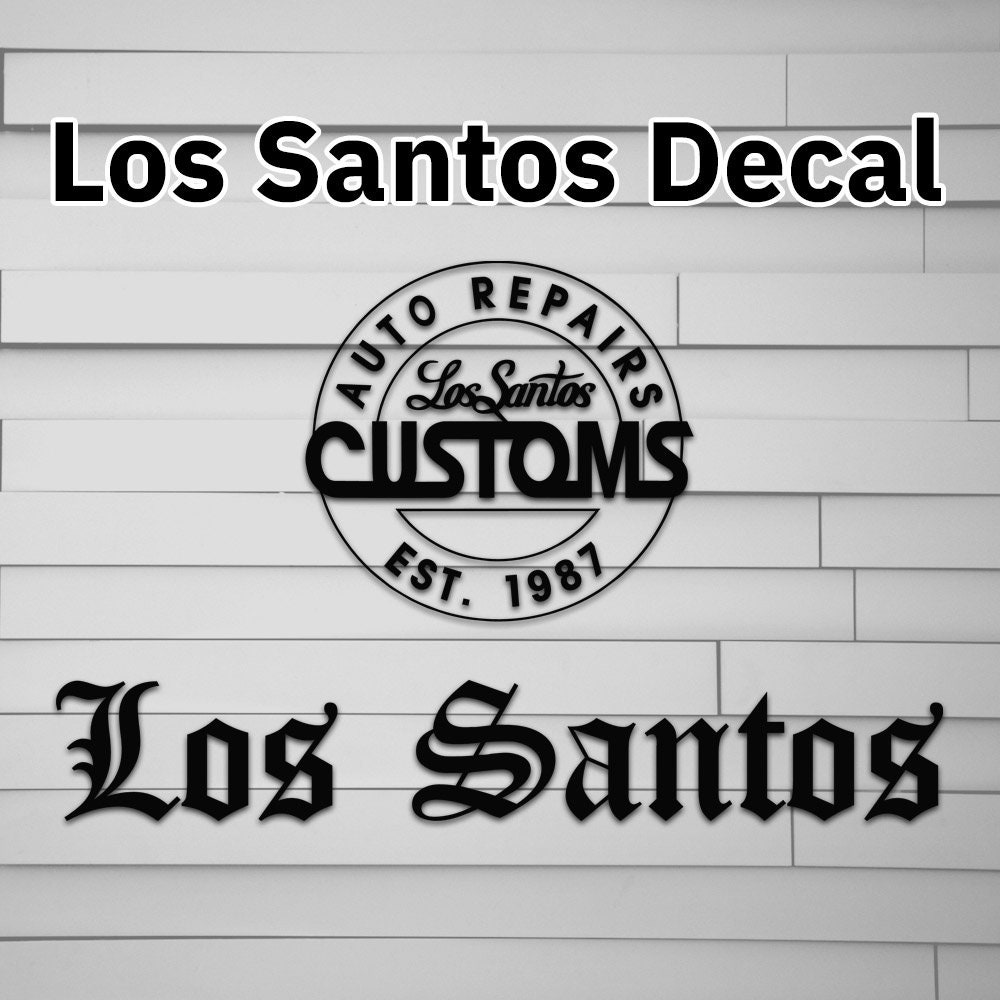 Los Santos Customs Grand Theft Auto GTA V Sticker Size 14 CM Oracal Germany