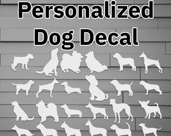 Personalized Dog Breed Sticker, Dog Decal, Pet Decal, Custom Pet Sticker, Custom Dog Sticker, Gift for Pet Lover, Dog Parent Present