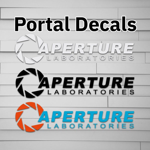 Aperture Laboratories Vinyl Decal (Sticker, Car laptop window tumbler water bottle) video game innovators labs science