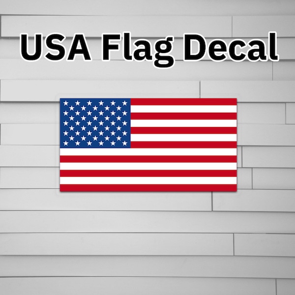 American Flag Decal (vinyl for Car laptop window tumbler water bottle) USA sticker symbol