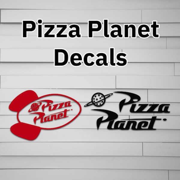Pizza Planet Decal (vinyl for Car laptop window tumbler water bottle) sticker symbol logo