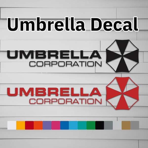 Umbrella Corporation Decal (for Car laptop window tumbler water bottle) logo sticker symbol zombie movie video game